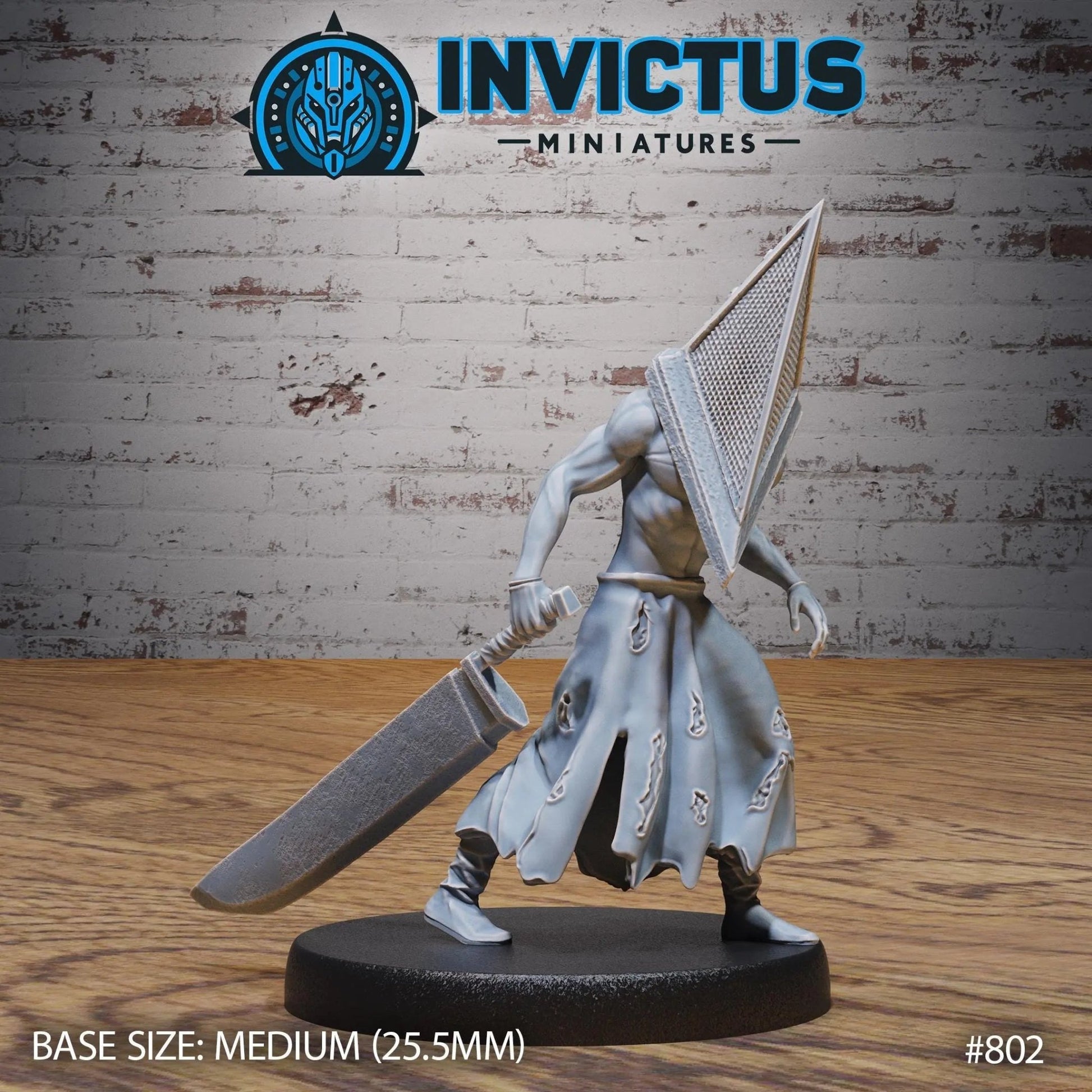 Crimson Executioner by Invictus Miniatures 32mm scale, Miniature War Gaming Figure, Games, Silent Hill, Pyramid Head - DelsBricks Toys & CollectiblesResin Printed MiniatureDelsBricks Toys & CollectiblesMega Diamonds & Schwartzreiter Mini Forge