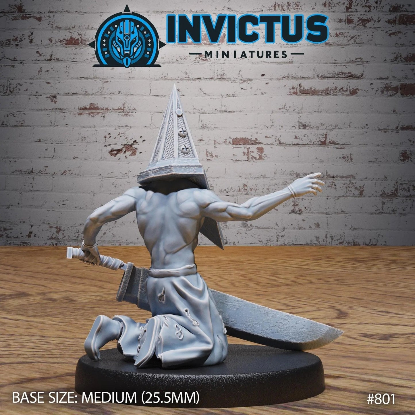 Crimson Executioner by Invictus Miniatures 32mm scale, Miniature War Gaming Figure, Games, Silent Hill, Pyramid Head - DelsBricks Toys & CollectiblesResin Printed MiniatureDelsBricks Toys & CollectiblesMega Diamonds & Schwartzreiter Mini Forge