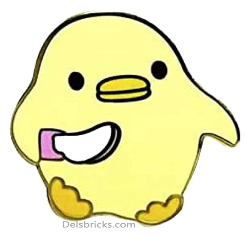 Cute Duck with Knife Meme Enamel Pins Near Me - DelsBricks MinifiguresEnamel Pins Copper Lapel fashion PinsDelsBricks MinifiguresDelsbricks.com