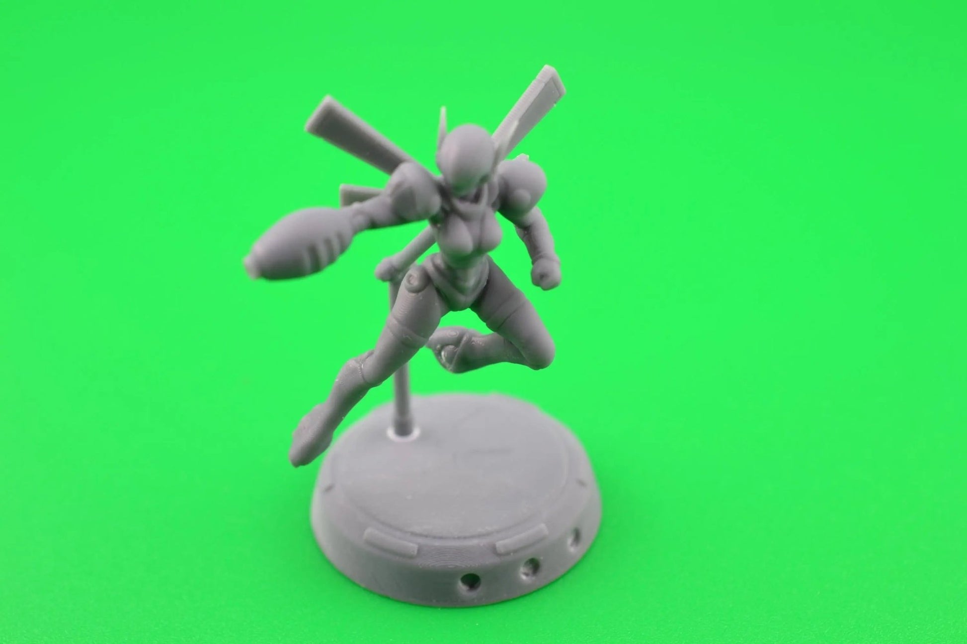 CYBERBABE CHAYUN by Papsikels 32mm scale miniature, Includes base and stand, For any sci - fi or OPR table top games - DelsBricks Toys & CollectiblesResin Printed MiniatureDelsBricks Toys & CollectiblesMega Diamonds & Schwartzreiter Mini Forge