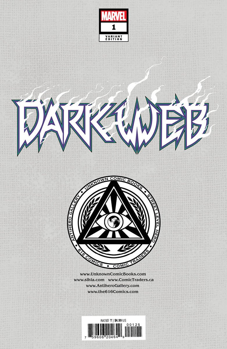 Dark Web 1 [Dwb] Unknown Comics Skan Exclusive Var (12/07/2022) - DelsBricks Toys & CollectiblesCOMIC BOOK EXCLUSIVEDelsBricks Toys & CollectiblesUnknown Comic Books
