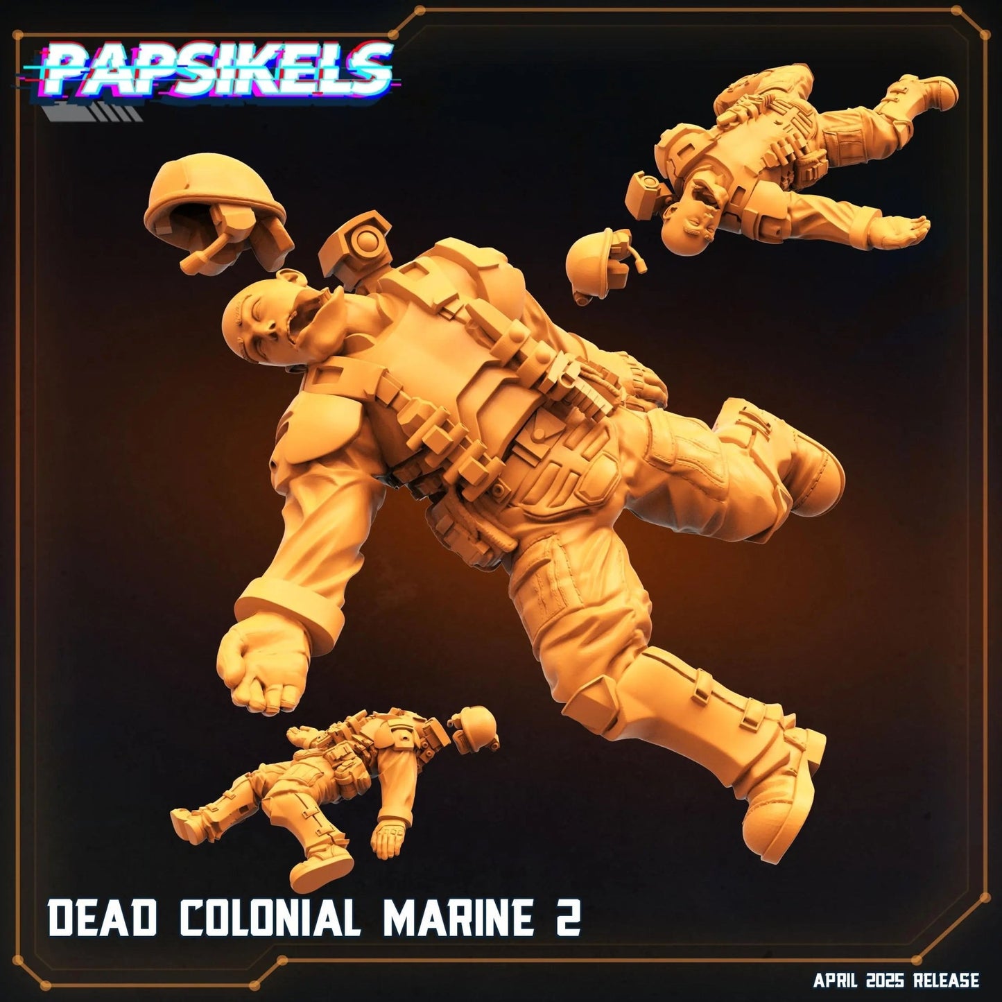 Dead Colonial Marines by Papsikels Miniature, 32mm Heroic Scale, War Gaming, Proxy for Alien, Table top gaming, Sci - fi, Aliens, Dead Terrain - DelsBricks Toys & CollectiblesResin Printed MiniatureDelsBricks Toys & CollectiblesMega Diamonds & Schwartzreiter Mini Forge