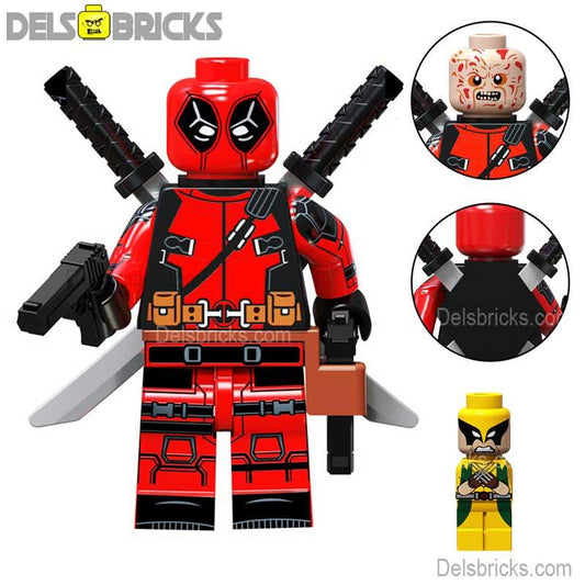 Deadpool from Deadpool & Wolverine Lego Minifigures Custom Toys NEW - DelsBricks MinifiguresMinifiguresDelsBricks MinifiguresDelsbricks