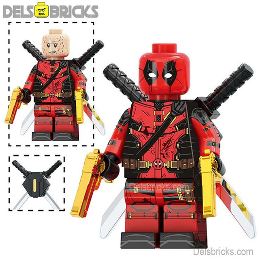 Deadpool from Deadpool & Wolverine Movie Marvel MCU Lego Minifigures Custom Toys 2 - DelsBricks MinifiguresMinifiguresDelsBricks MinifiguresDelsbricks
