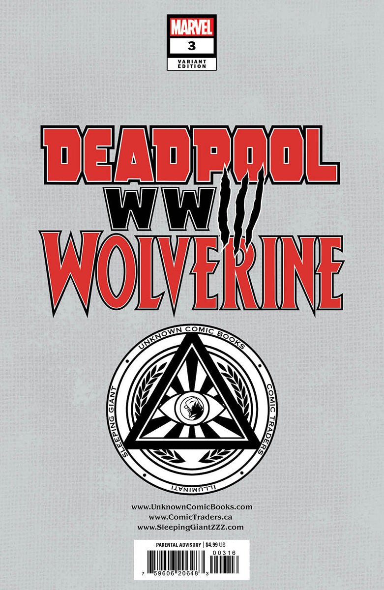 Deadpool & Wolverine: Wwiii 3 Unknown Comics Tyler Kirkham Virgin Exclusive Var (07/24/2024) - DelsBricks Toys & CollectiblesCOMIC BOOKDelsBricks Toys & CollectiblesUnknown Comic Books