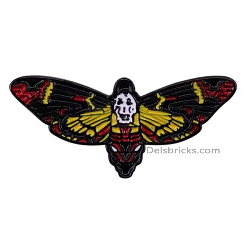Deaths Head Moth Silence of the Lambs Enamel Pins Near Me - DelsBricks MinifiguresEnamel Pins Copper Lapel fashion PinsDelsBricks MinifiguresDelsbricks.com