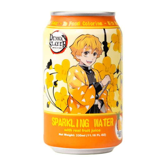 Demon Slayer Pineapple Sparkling Water – 11.16 fl oz (330 ml) Cans – Zenitsu Agatsuma Collectible Anime Drink (1 Can) - DelsBricks Toys & CollectiblesSodas DelsBricks Toys & CollectiblesSuper Anime Store