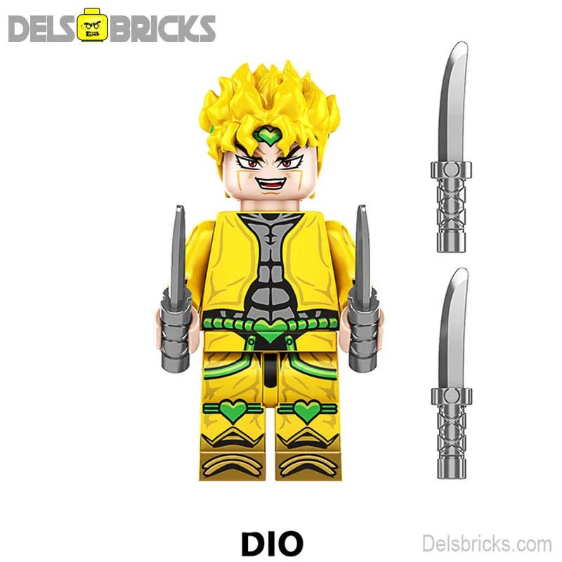Dio Jojo's Bizarre Adventure Anime Lego Minifigures custom toys - DelsBricks MinifiguresMinifiguresDelsBricks MinifiguresDelsbricks
