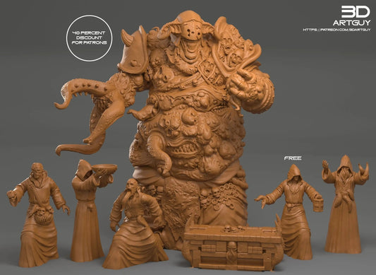 Diseased Horror by 3DArtGuy 32mm scale, 120mm, Miniature War Gaming Figure, Unclean Proxy - DelsBricks Toys & CollectiblesResin Printed MiniatureDelsBricks Toys & CollectiblesMega Diamonds & Schwartzreiter Mini Forge