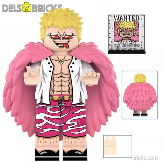 Doflamingo from ONE PIECE Anime Lego Minifigures custom toys 3 - DelsBricks MinifiguresMinifiguresDelsBricks MinifiguresDelsbricks