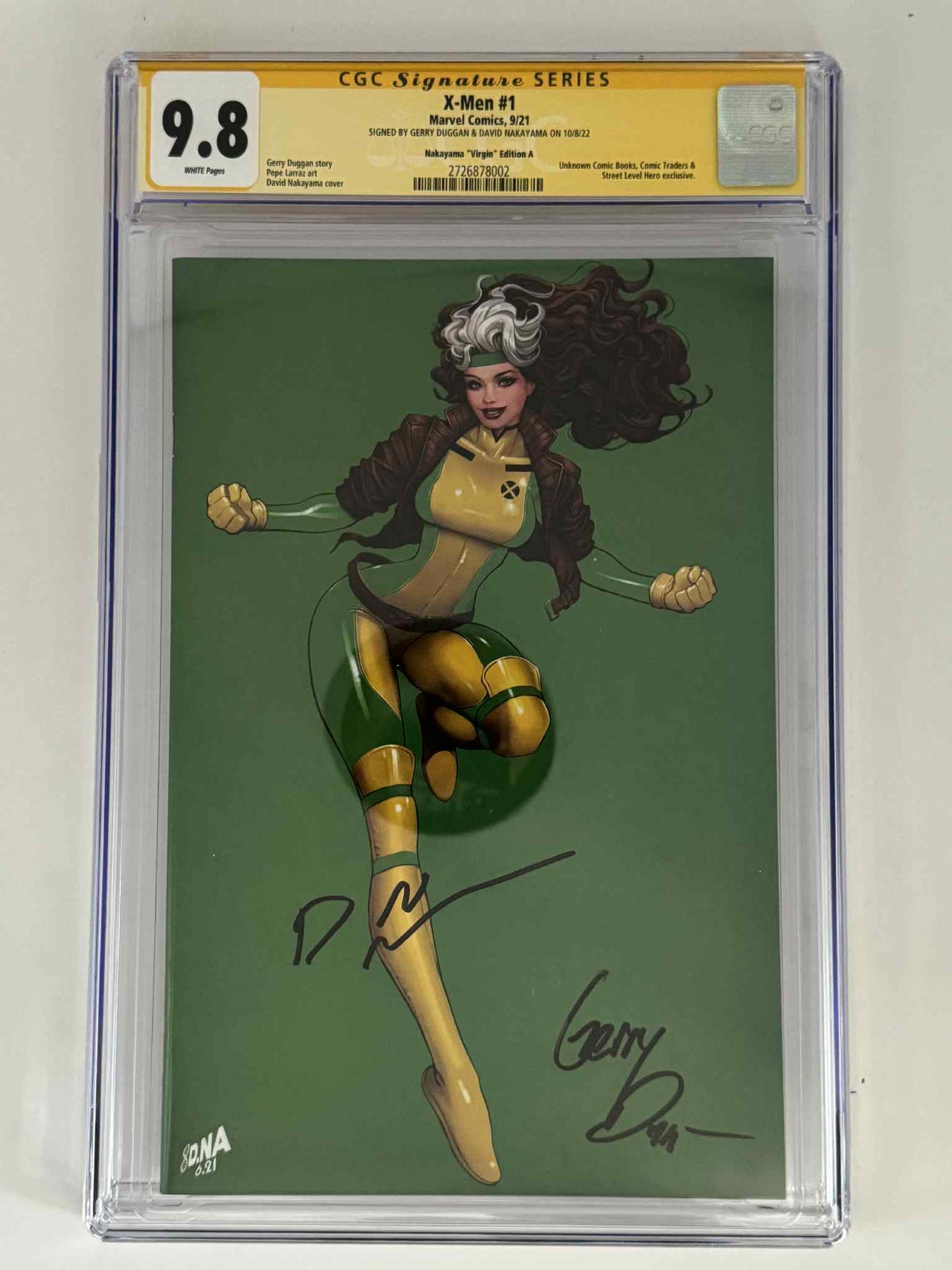 [Double Signed by David Nakayama | Gerry Duggan] X - Men 1 CGC 9.8 Yellow Label Exclusive Virgin Color Bleed Var - DelsBricks Toys & CollectiblesCOMIC BOOKDelsBricks Toys & CollectiblesUnknown Comic Books