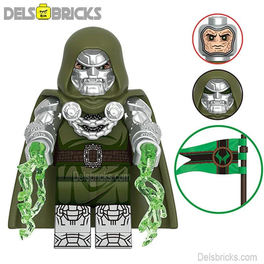 Dr Doom Fantastic Four Lego Minifigures Custom Toys Marvel MCU 3 - DelsBricks MinifiguresMinifiguresDelsBricks MinifiguresDelsbricks