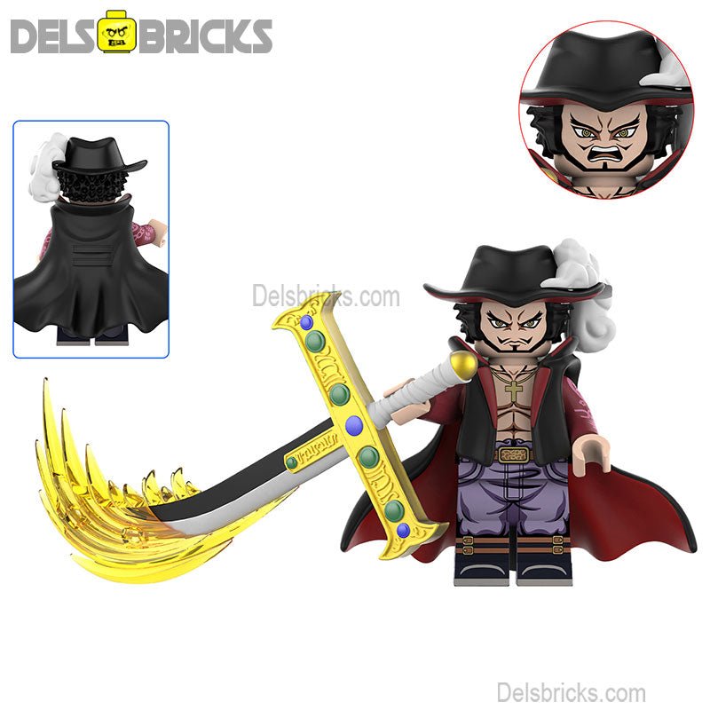 Dracule Mihawk from ONE PIECE Anime Lego Minifigures custom toys 3 - DelsBricks MinifiguresMinifiguresDelsBricks MinifiguresDelsbricks
