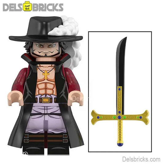 Dracule Mihawk from ONE PIECE Anime Lego Minifigures custom toys - DelsBricks MinifiguresMinifiguresDelsBricks MinifiguresDelsbricks