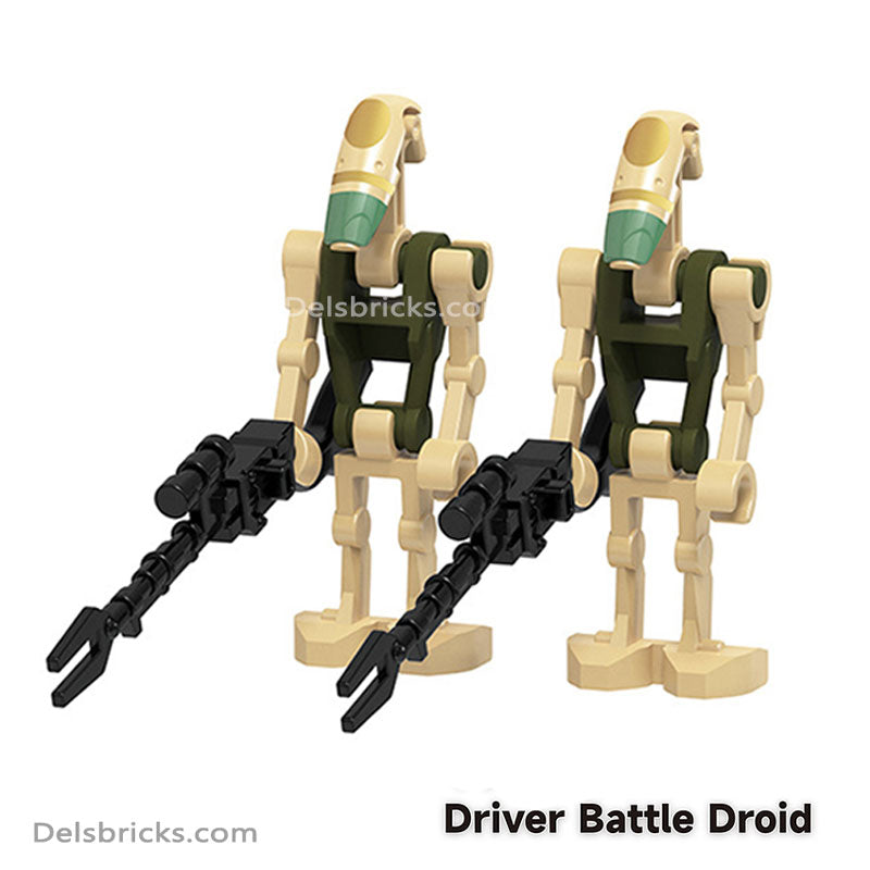 Battle Droids / IG-88 & blasters 4 pack Lego Star Wars Minifigures Delsbricks.com   