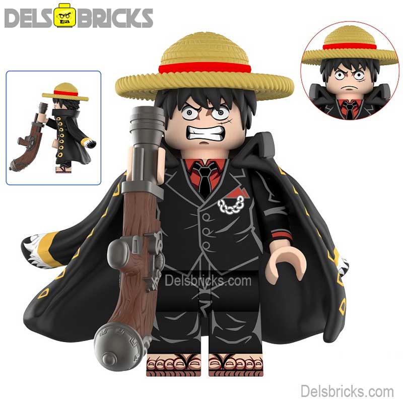 Monkey D Luffy ONE PIECE Suit & Tie Lego Anime Minifigures Custom Toys