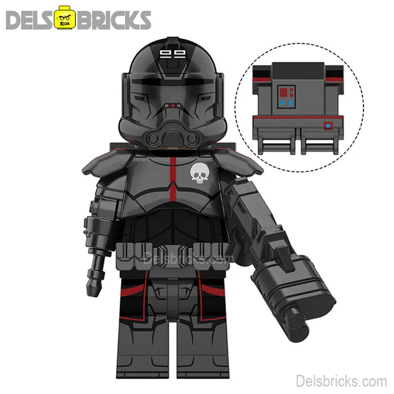 Echo "Black" - The bad Batch Lego Star Wars Minifigures custom toys - DelsBricks MinifiguresLego Star Wars MinifiguresDelsBricks MinifiguresDelsbricks.com