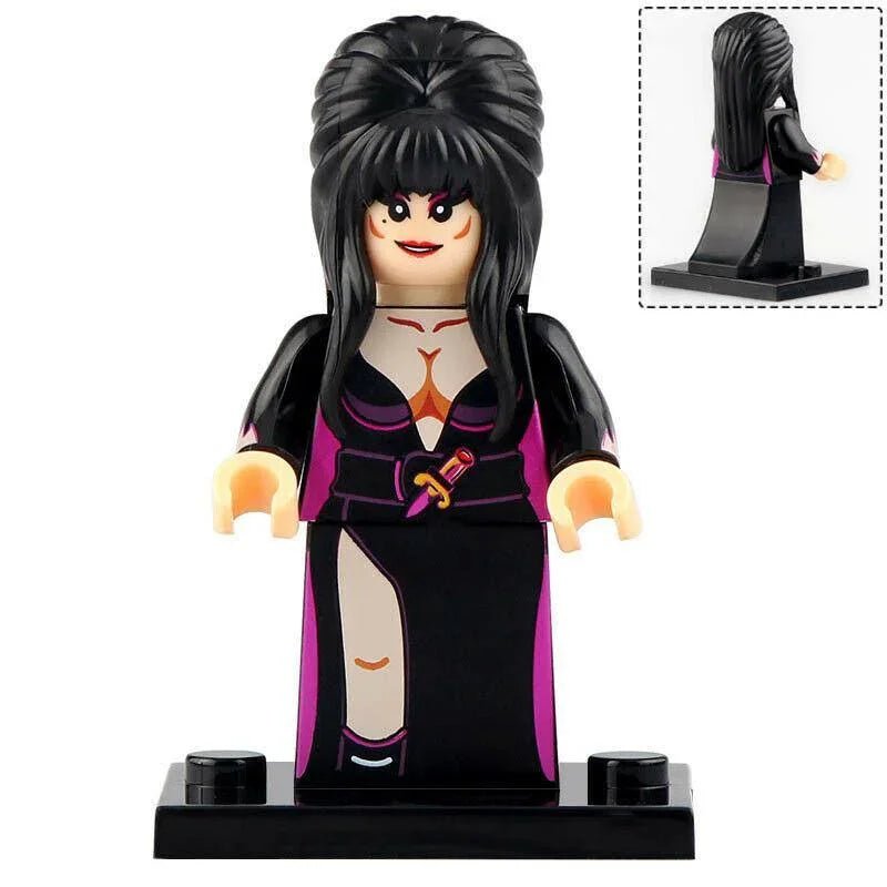 Elvira Mistress of the Dark Lego Minifigures Custom Horror Toys - DelsBricks MinifiguresLego Horror MinifiguresDelsBricks MinifiguresDelsbricks.com
