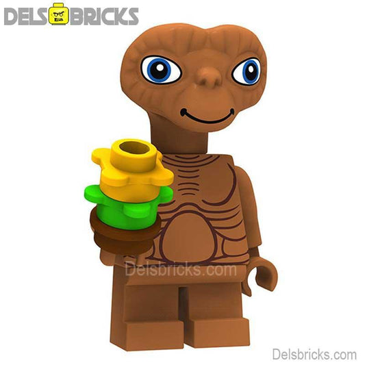 ET The Extraterrestrial Lego Minifigures Custom Toys - DelsBricks MinifiguresMinifiguresDelsBricks MinifiguresDelsbricks