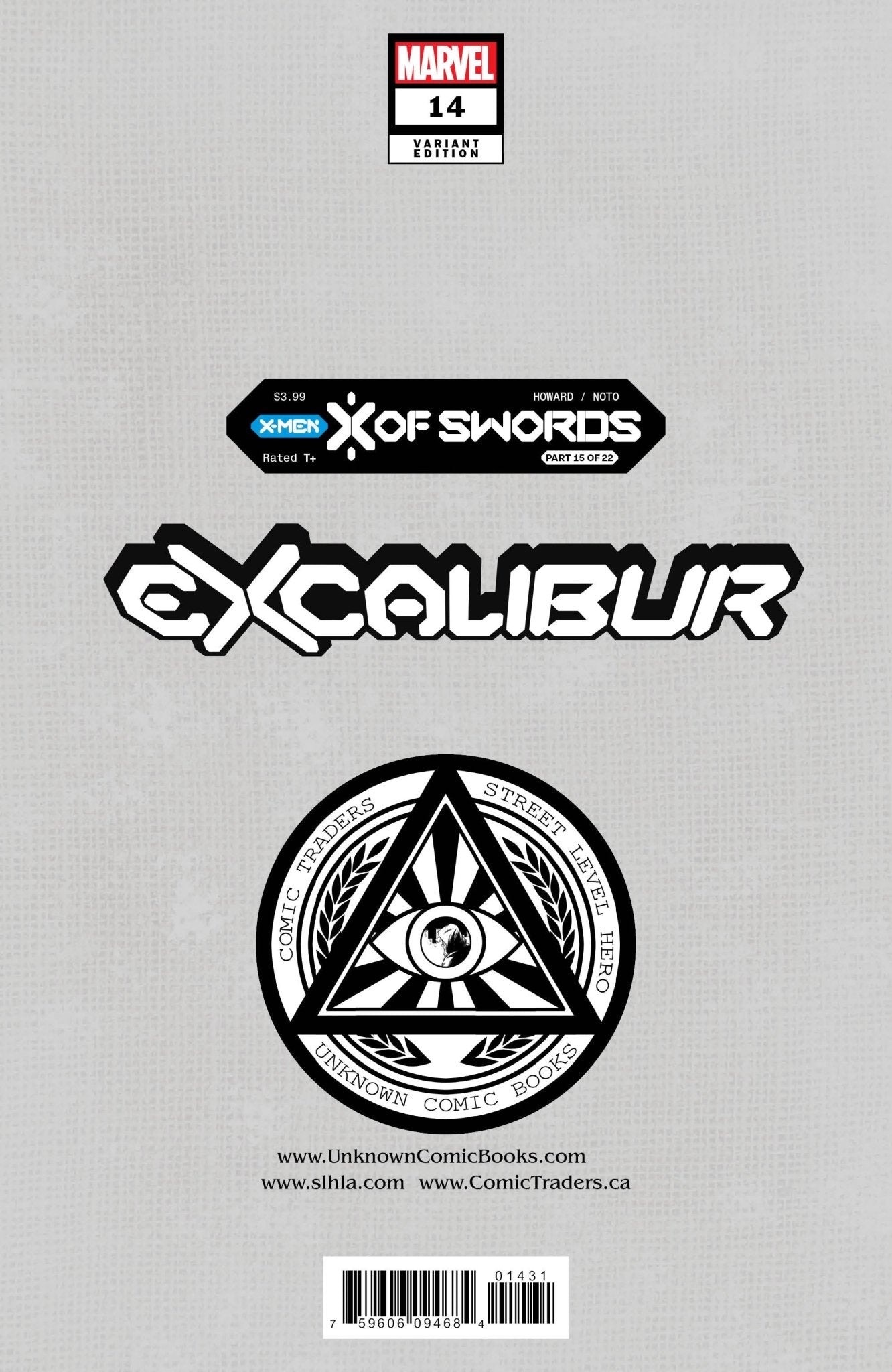 Excalibur 14 Unknown Comics Lucas Werneck Exclusive Virgin Var Xos (11/11/2020) - DelsBricks Toys & CollectiblesCOMIC BOOK EXCLUSIVEDelsBricks Toys & CollectiblesUnknown Comic Books