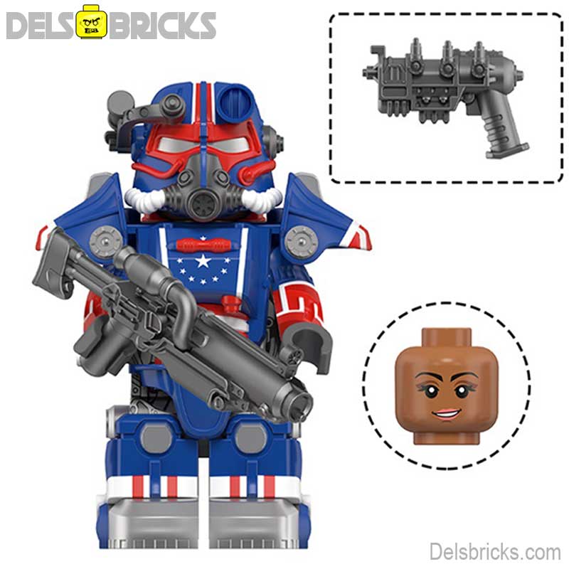 Fallout T - 45 Power Armor Lego Minifigures Custom video Game Toys Set 5 - 3 - DelsBricks MinifiguresMinifiguresDelsBricks MinifiguresDelsbricks