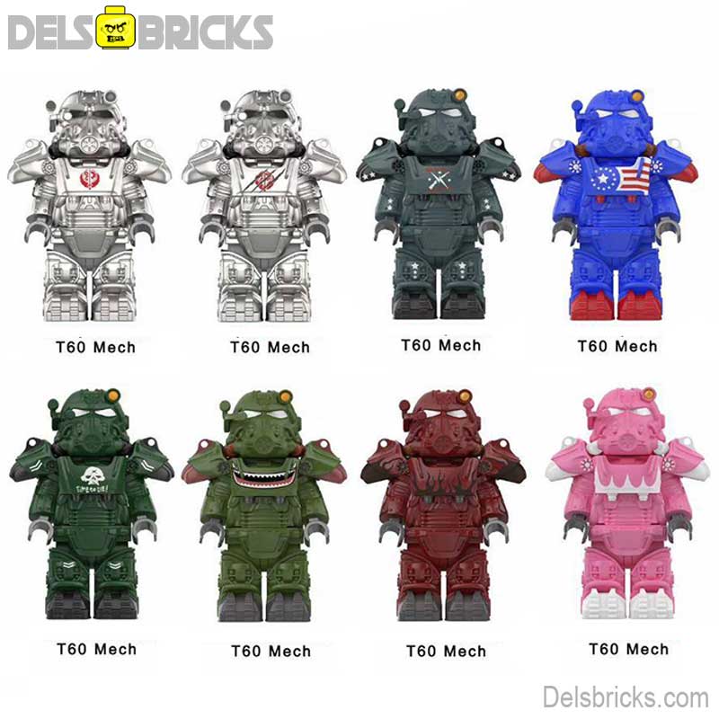 Fallout T - 60 Power Armor Set of 8 Lego Minifigures Custom video Game Toys S1 - DelsBricks MinifiguresMinifiguresDelsBricks MinifiguresDelsbricks