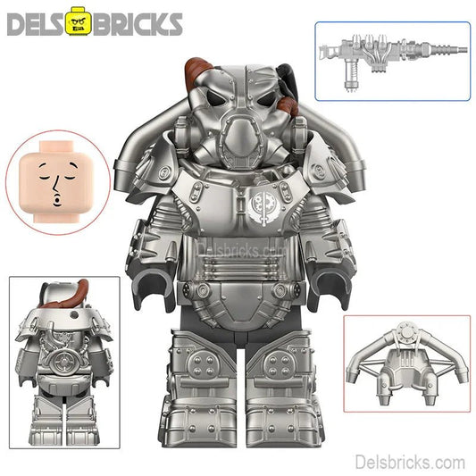 Fallout X - 01 Power Armor Lego Minifigures Custom video Game Toys Set 3 - 2 - DelsBricks MinifiguresMinifiguresDelsBricks MinifiguresDelsbricks