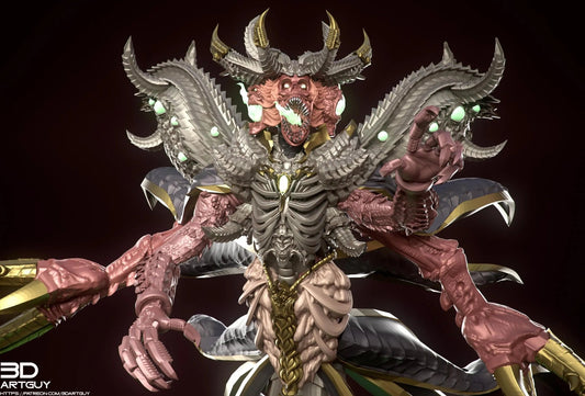 Falsehood Demon by 3DArtGuy 32mm scale, 50 or 100mm, Miniature War Gaming Figure, Fantasy, Proxy for Belial, DnD, 2 Versions - DelsBricks Toys & CollectiblesResin Printed MiniatureDelsBricks Toys & CollectiblesMega Diamonds & Schwartzreiter Mini Forge