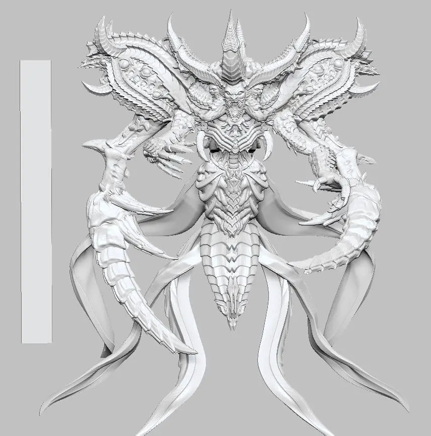 Falsehood Demon by 3DArtGuy 32mm scale, 50 or 100mm, Miniature War Gaming Figure, Fantasy, Proxy for Belial, DnD, 2 Versions - DelsBricks Toys & CollectiblesResin Printed MiniatureDelsBricks Toys & CollectiblesMega Diamonds & Schwartzreiter Mini Forge