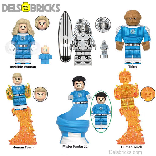 Fantastic Four First Steps Set of 6 Lego Minifigures Custom Toys 2