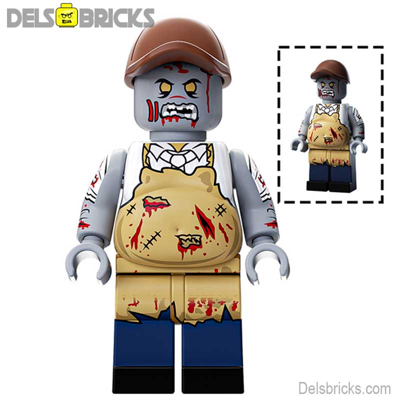 Zombie with big belly Lego Minifigures Custom Horror Toys