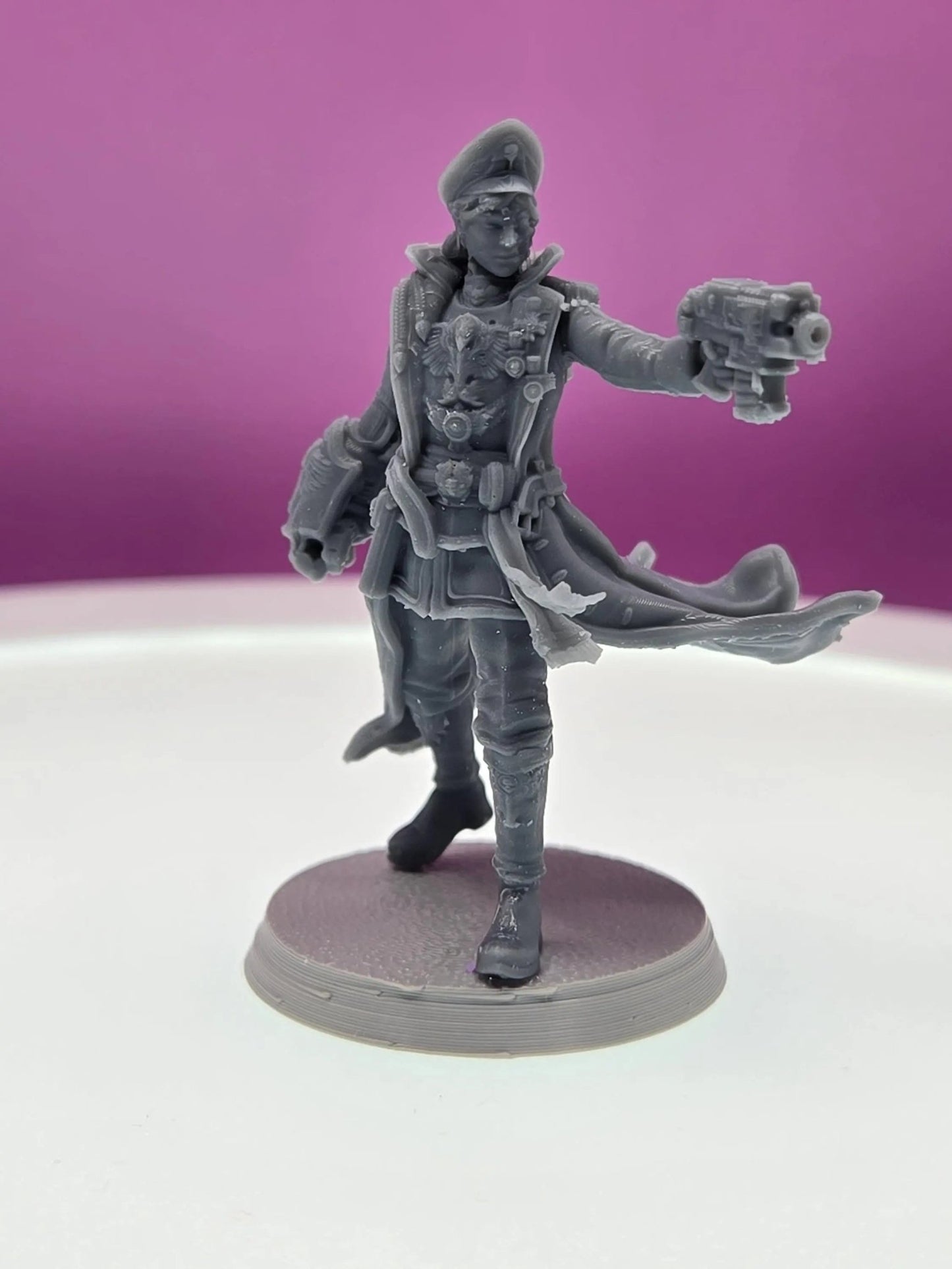 Female Officer by 3DArtGuy 32mm scale, 32mm tall, Miniature War Gaming Figure, Grim Dark, Proxy, DnD, Commissar, Guard - DelsBricks Toys & CollectiblesResin Printed MiniatureDelsBricks Toys & CollectiblesMega Diamonds & Schwartzreiter Mini Forge