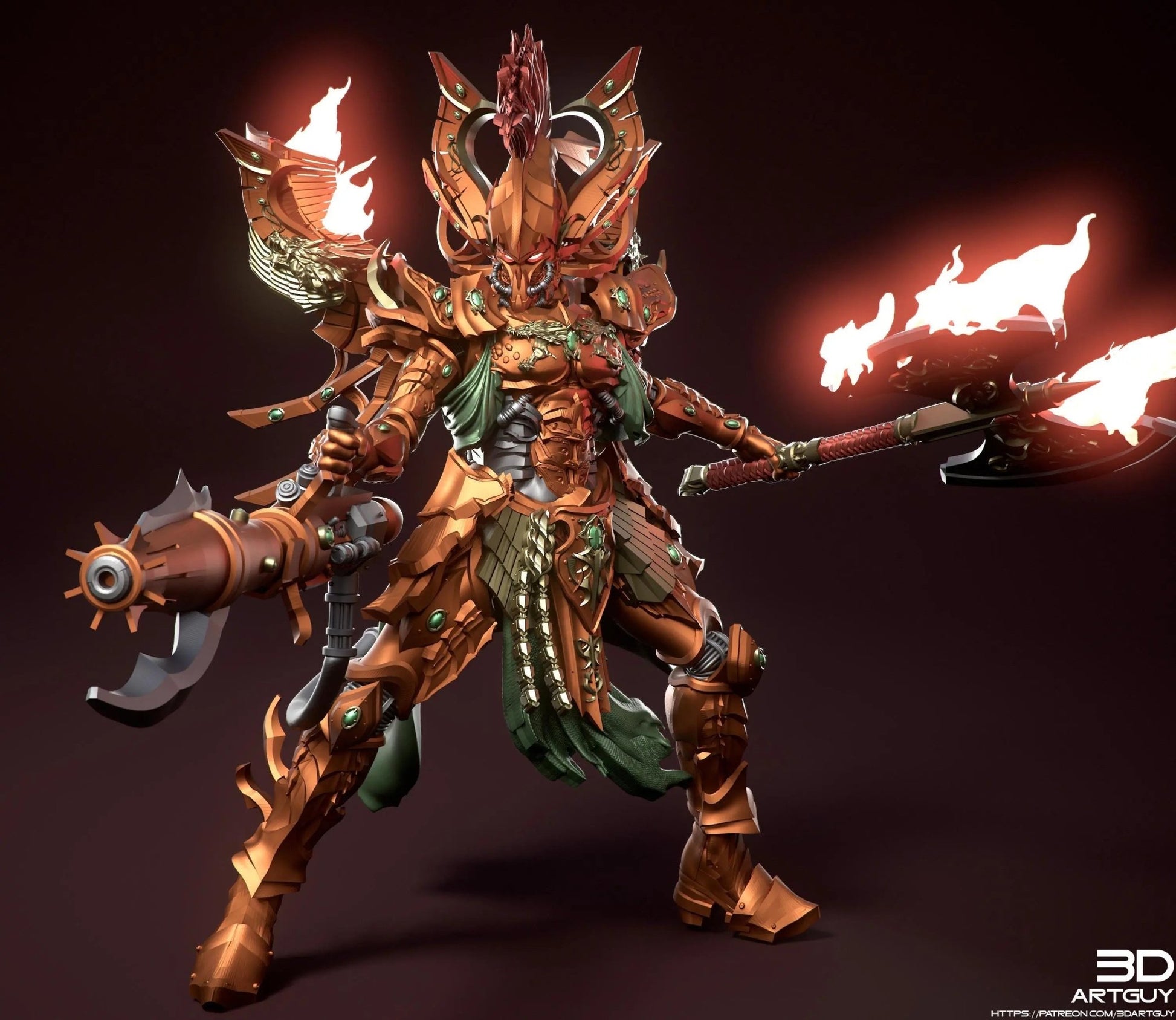 Fire Elf by 3DArtGuy 32mm scale, 50mm or 100mm, Miniature War Gaming Figure, Grim Dark, Proxy, Space Elf, Fire Elf - DelsBricks Toys & CollectiblesResin Printed MiniatureDelsBricks Toys & CollectiblesMega Diamonds & Schwartzreiter Mini Forge