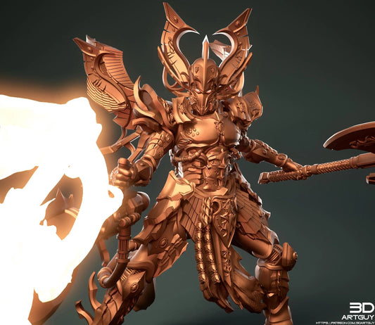 Fire Elf by 3DArtGuy 32mm scale, 50mm or 100mm, Miniature War Gaming Figure, Grim Dark, Proxy, Space Elf, Fire Elf - DelsBricks Toys & CollectiblesResin Printed MiniatureDelsBricks Toys & CollectiblesMega Diamonds & Schwartzreiter Mini Forge