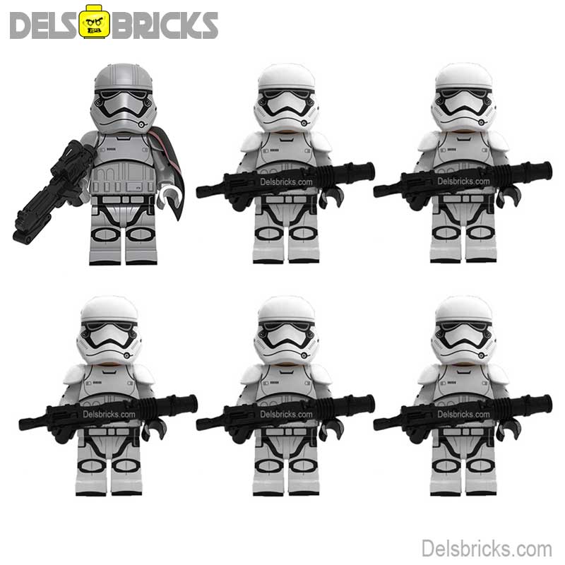 First Order Set of 6 Lego Star Wars Minifigures custom toys