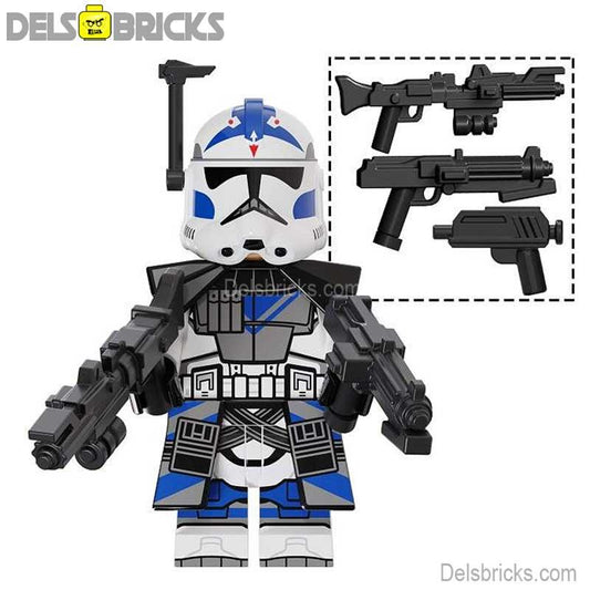 Fives 501st Legion Clone trooper Phase 2 Lego Minifigures Custom Toys - DelsBricks MinifiguresLego Star Wars MinifiguresDelsBricks MinifiguresDelsbricks.com
