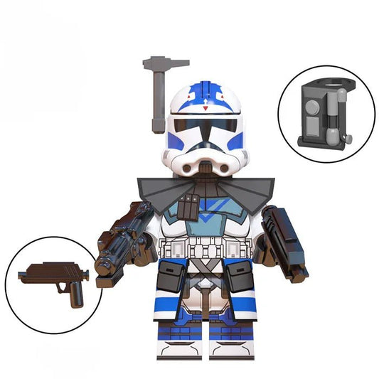 Fives 501st Legion Clone trooper Star Wars Lego Minifigures Custom Toys - DelsBricks MinifiguresLego Star Wars MinifiguresDelsBricks MinifiguresDelsbricks.com