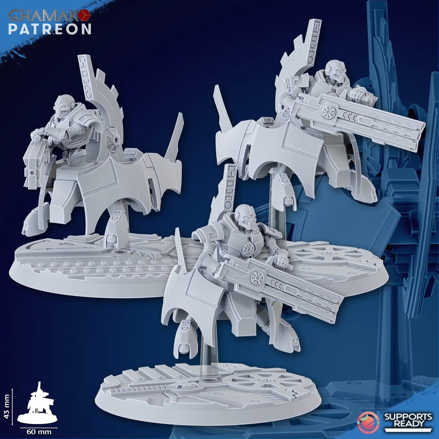Flying Undying Squad by Ghamak - 43mm Resin Printed Sci - Fi Minis (3 Units) - DelsBricks Toys & CollectiblesResin Printed MiniatureDelsBricks Toys & CollectiblesMega Diamonds & Schwartzreiter Mini Forge