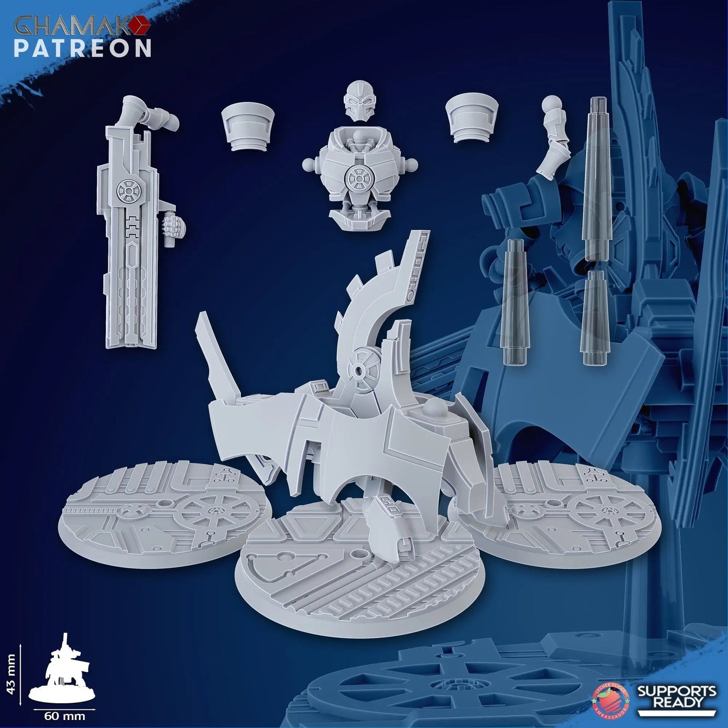 Flying Undying Squad by Ghamak - 43mm Resin Printed Sci - Fi Minis (3 Units) - DelsBricks Toys & CollectiblesResin Printed MiniatureDelsBricks Toys & CollectiblesMega Diamonds & Schwartzreiter Mini Forge