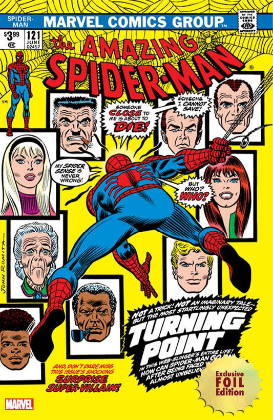 [Foil] Amazing Spider - Man 121 Facsimile Edition Unknown Comics John Romita Exclusive Var (06/14/2023) - DelsBricks Toys & CollectiblesCOMIC BOOK EXCLUSIVEDelsBricks Toys & CollectiblesUnknown Comic Books