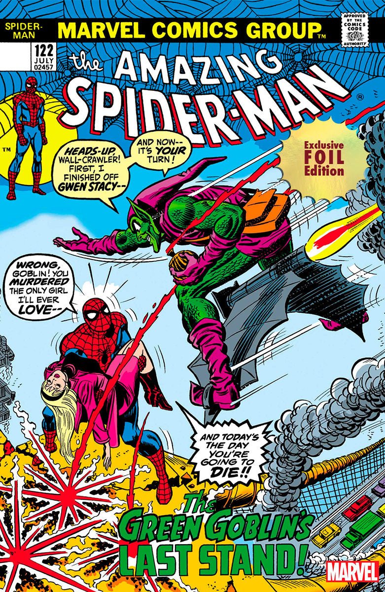 [Foil] Amazing Spider - Man 122 Facsimile Edition Unknown Comics John Romita Exclusive Var (06/28/2023) - DelsBricks Toys & CollectiblesCOMIC BOOK EXCLUSIVEDelsBricks Toys & CollectiblesUnknown Comic Books