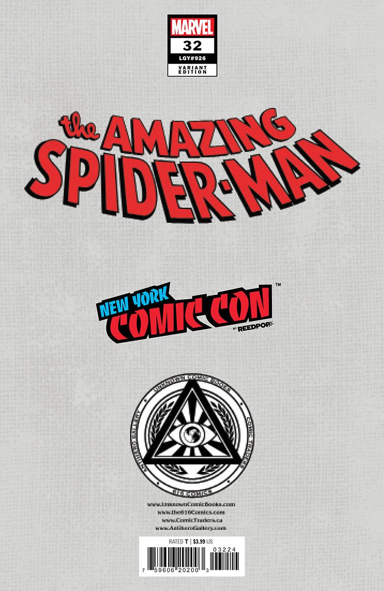 [Foil] Amazing Spider - Man 32 [G.O.D.S.] Unknown Comics Leirix Exclusive NYCC Foil Virgin Var (10/18/2023) - DelsBricks Toys & CollectiblesCOMIC BOOK EXCLUSIVEDelsBricks Toys & CollectiblesUnknown Comic Books