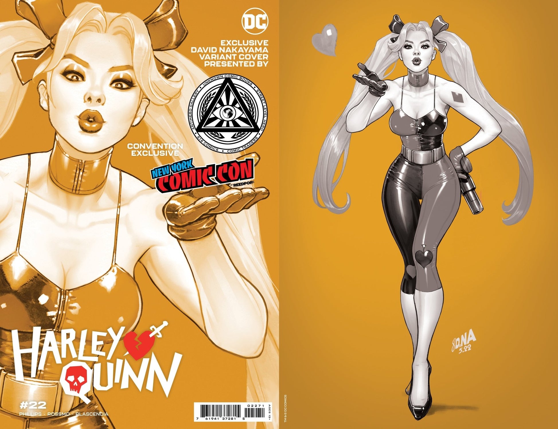 [FOIL] HARLEY QUINN 22 UNKNOWN COMICS DAVID NAKAYAMA GOLD FOIL VIRIGN NYCC 2022 B&W COLOR BLEED VAR (09/28/2022) - DelsBricks Toys & CollectiblesCOMIC BOOK EXCLUSIVEDelsBricks Toys & CollectiblesUnknown Comic Books