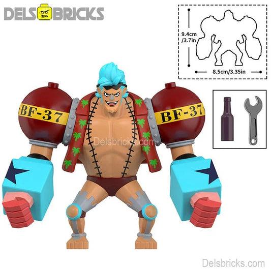 Franky Big Figure ONE PIECE Anime Lego Minifigures custom toys - DelsBricks MinifiguresMinifiguresDelsBricks MinifiguresDelsbricks