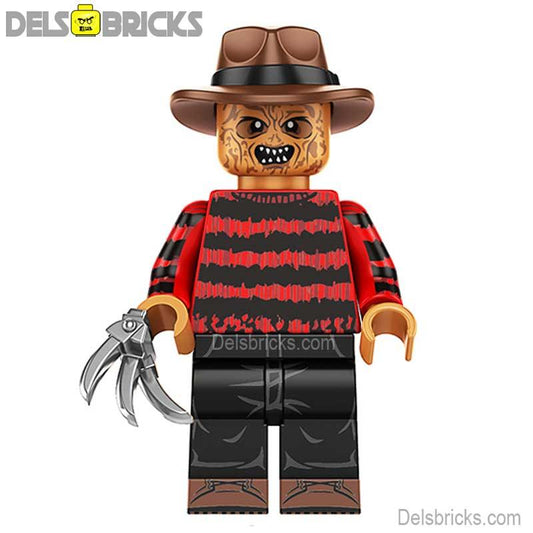 Freddy krueger Lego Horror Movie Minifigures Custom Toys NEW - DelsBricks MinifiguresLego Horror MinifiguresDelsBricks MinifiguresDelsbricks.com