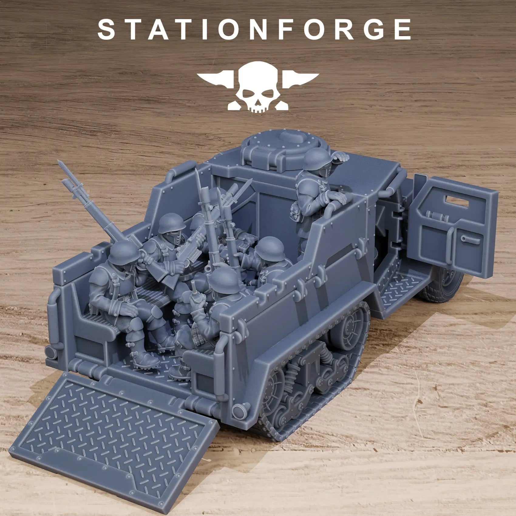 Free Guard Halftrack by Station Forge 28/32mm Heroic Scale Miniature, 150mm, Tank, Resin Model - DelsBricks Toys & CollectiblesResin Printed MiniatureDelsBricks Toys & CollectiblesMega Diamonds & Schwartzreiter Mini Forge