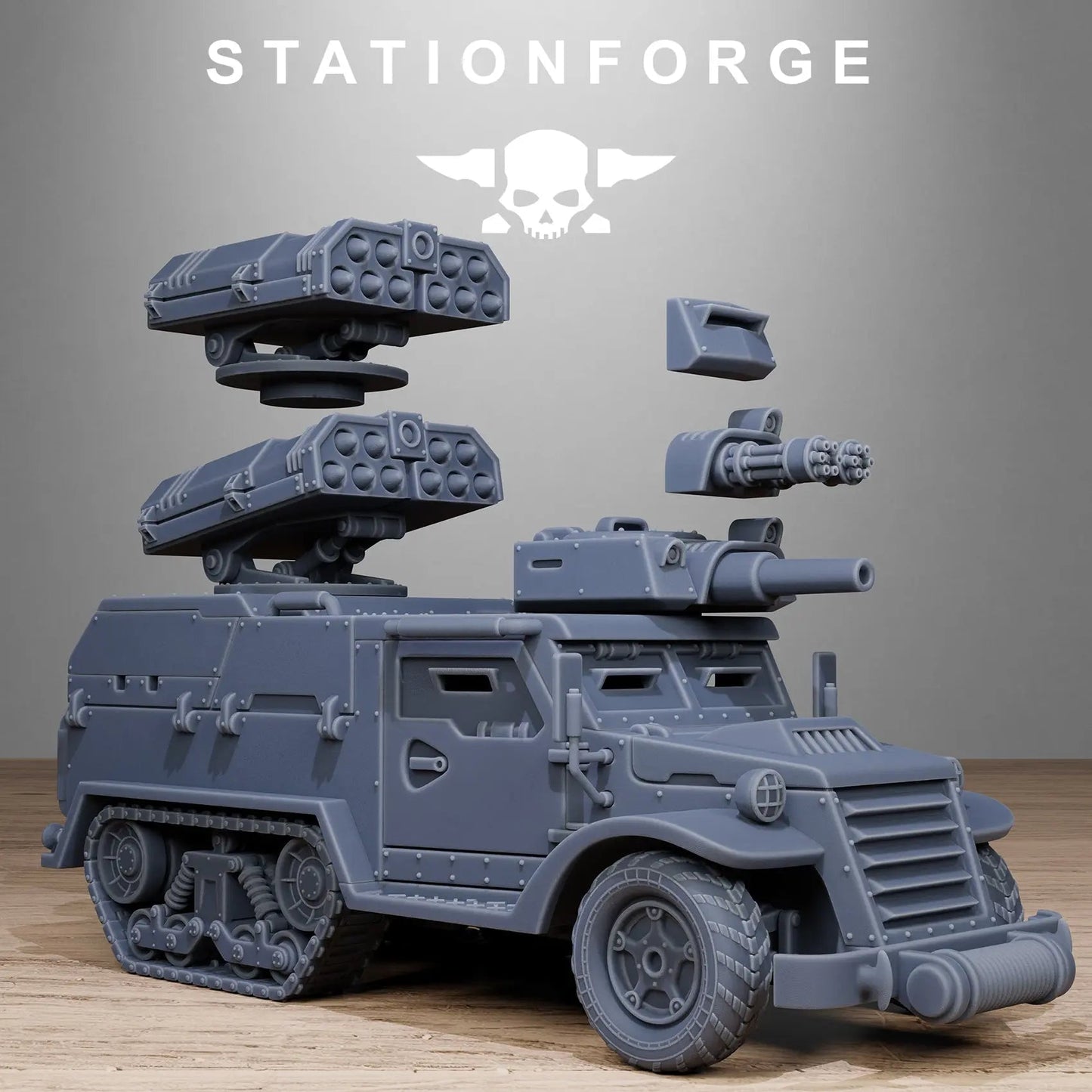 Free Guard Halftrack by Station Forge 28/32mm Heroic Scale Miniature, 150mm, Tank, Resin Model - DelsBricks Toys & CollectiblesResin Printed MiniatureDelsBricks Toys & CollectiblesMega Diamonds & Schwartzreiter Mini Forge