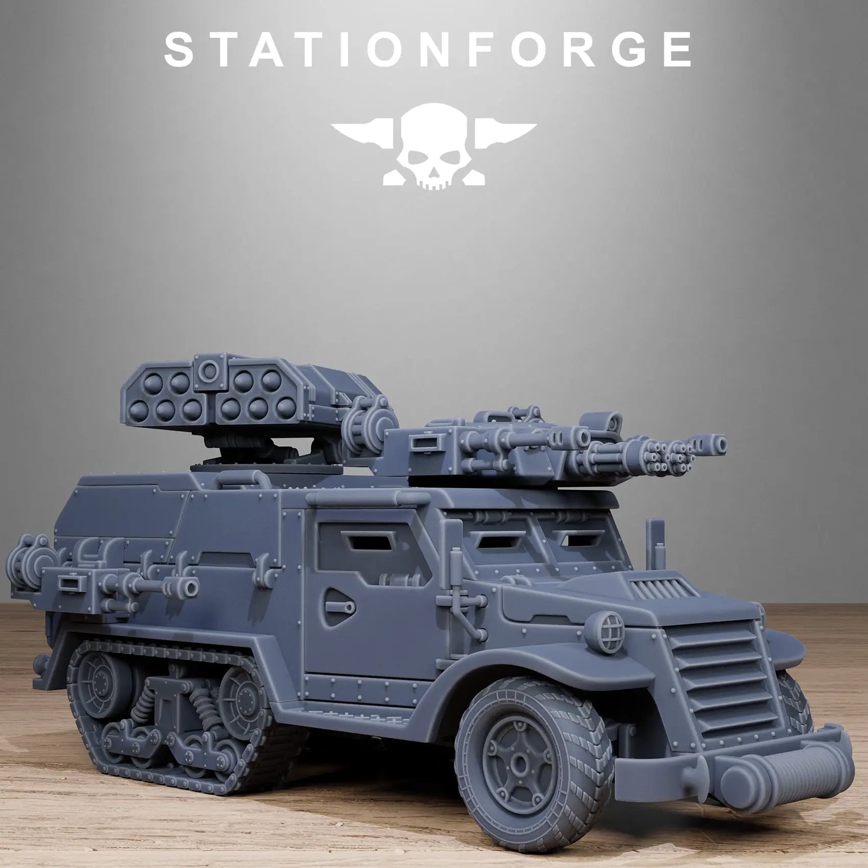 Free Guard Halftrack by Station Forge 28/32mm Heroic Scale Miniature, 150mm, Tank, Resin Model - DelsBricks Toys & CollectiblesResin Printed MiniatureDelsBricks Toys & CollectiblesMega Diamonds & Schwartzreiter Mini Forge