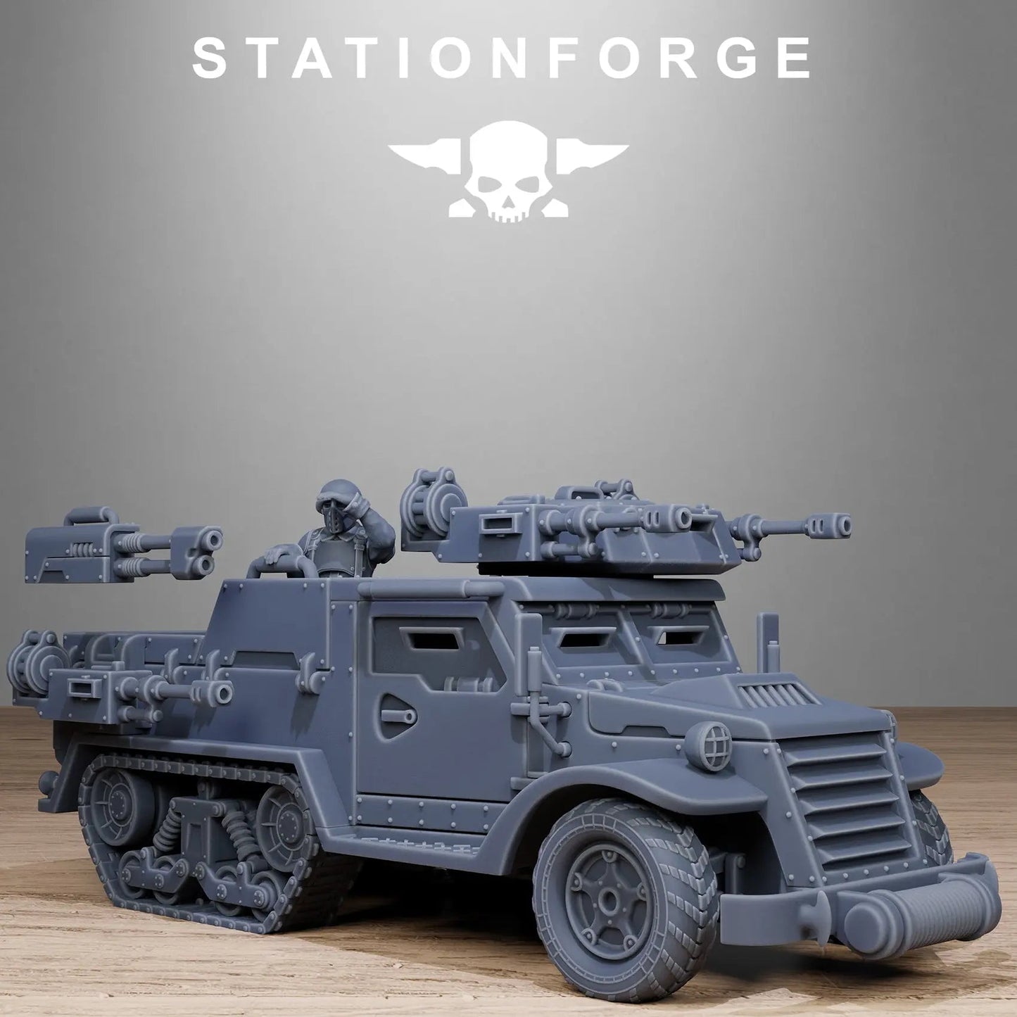 Free Guard Halftrack by Station Forge 28/32mm Heroic Scale Miniature, 150mm, Tank, Resin Model - DelsBricks Toys & CollectiblesResin Printed MiniatureDelsBricks Toys & CollectiblesMega Diamonds & Schwartzreiter Mini Forge