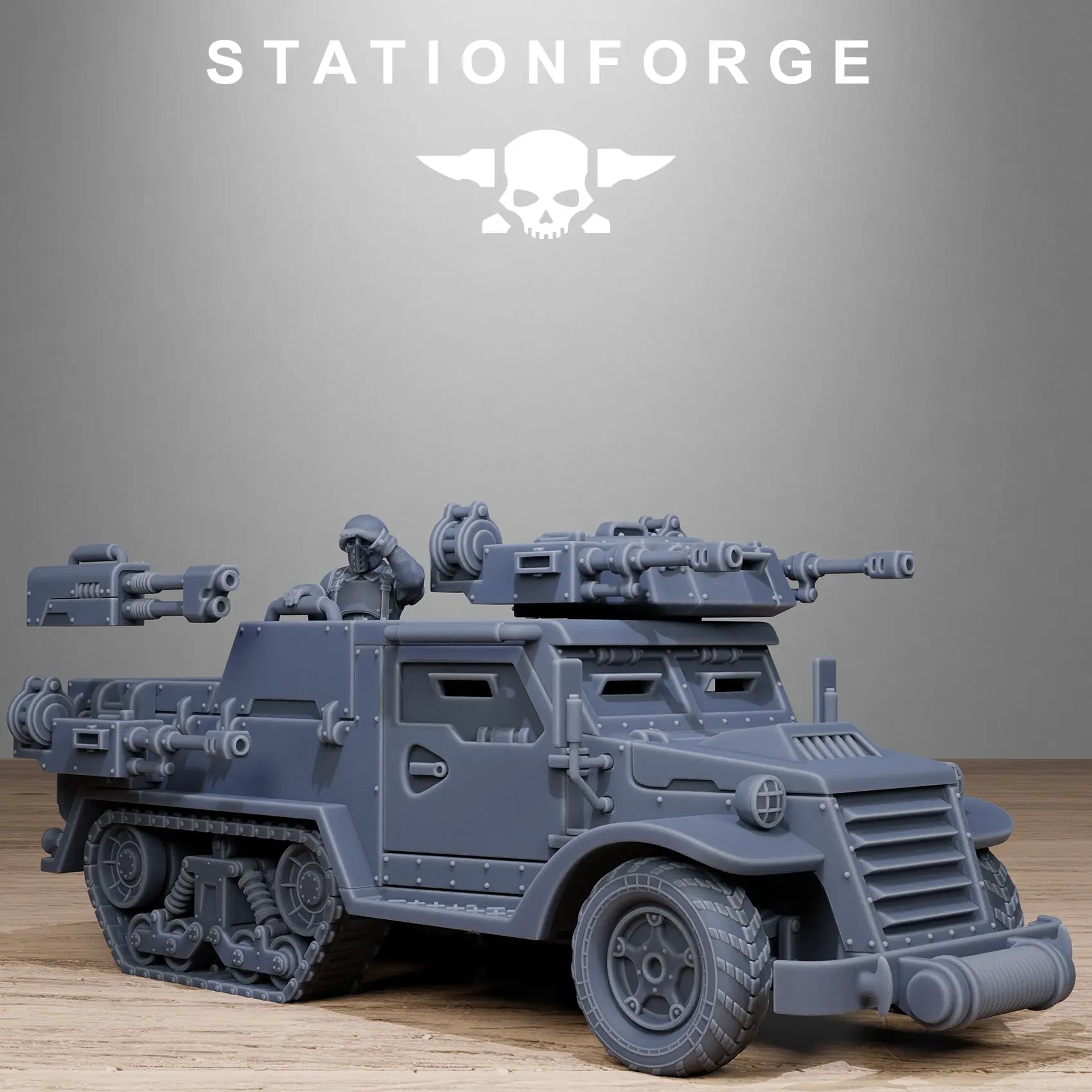 Free Guard Halftrack by Station Forge 28/32mm Heroic Scale Miniature, 150mm, Tank, Resin Model - DelsBricks Toys & CollectiblesResin Printed MiniatureDelsBricks Toys & CollectiblesMega Diamonds & Schwartzreiter Mini Forge